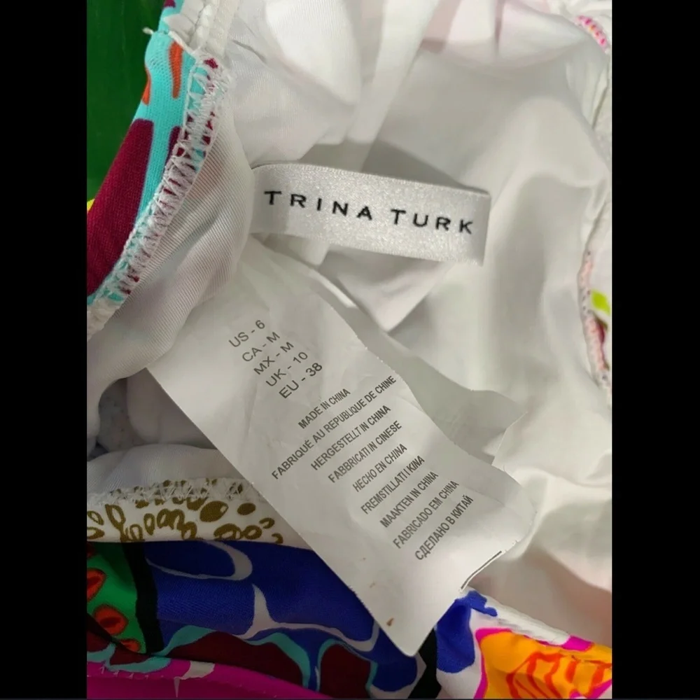 NEW $98 Trina Turk Tankini Top‎ Multi Color Floral [ SZ 6 ]